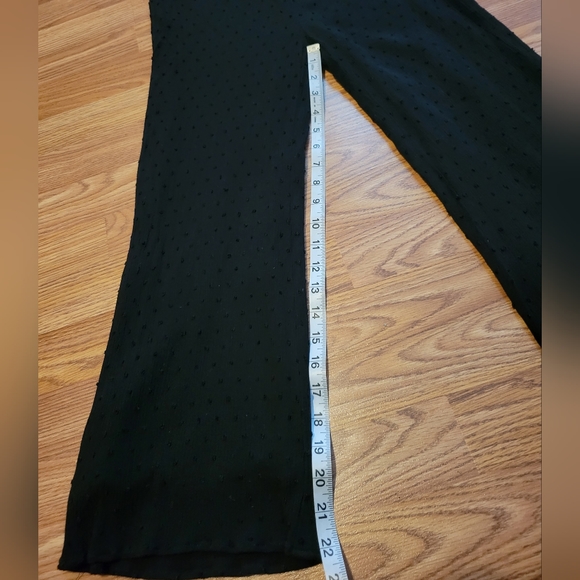 Leeta Black Swiss Dot Lace Wide-Leg Jumpsuit, Medium - Picture 6 of 9